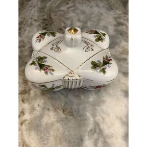 Roses Fern Importation Ceramic Candy Dish #antique